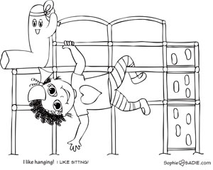 jungle gym clipart black and white