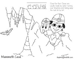 Coloring Page: Mammoth Cave | Sophie and Sadie